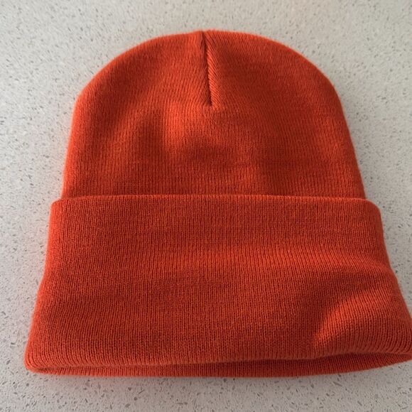NWOT Carhartt Orange KNIT CUFFED BEANIE Patch Warm - Picture 6 of 7